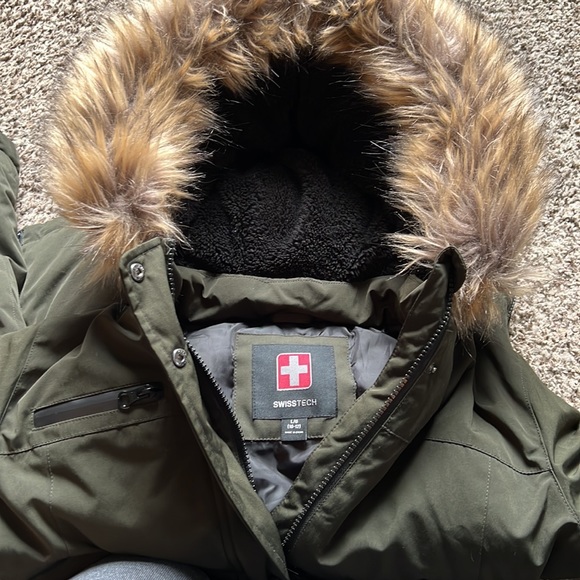 SWISS TECH winter coat girls size L 10/12 - Picture 8 of 8